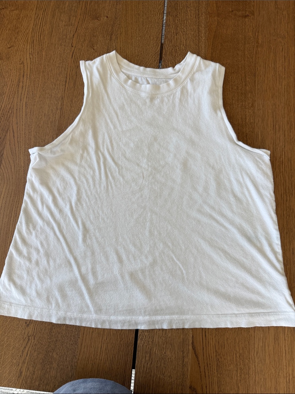 a new day White Ribbed Sleeveless Tank Top